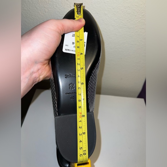 Women’s LONGCHAMP Silver Leather Mules Flats Slides Shoes Sz 40 - Picture 6 of 7